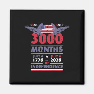 Usa 3000 Months Of Independence Day July 4 250 Yea Magnet