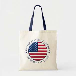 USA 4th July Independence Day 250 Years of Freedom Tote Bag