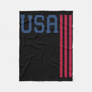 Usa 4th Of July American Flag  Fleece Blanket