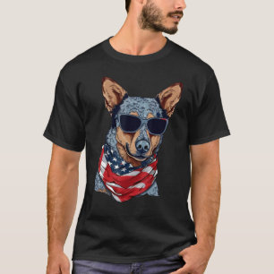 USA 4th Of July Australian Cattle Dog Patriotic Bl T-Shirt