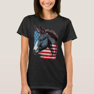 USA 4th Of July Donkey on Patriotic American Donke T-Shirt