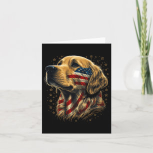 Usa 4th Of July Goldie Patriotic American Golden R Card