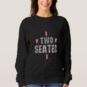 USA 4th Of July Party Naughty Adult Two Seater Sweatshirt