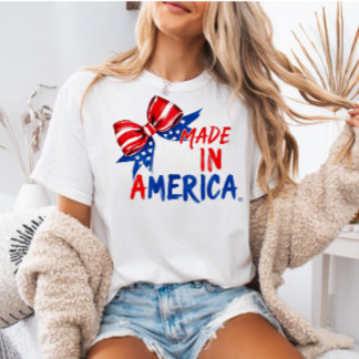 USA 4th of July Shirt, Patriotic Gift for Her T-Shirt