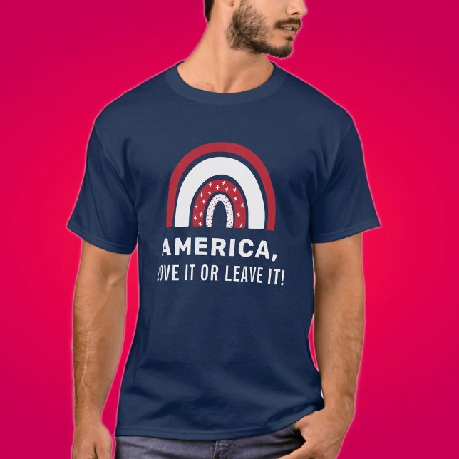 USA 4th Of July Stylish Patriotic American Rainbow T-Shirt (Creator Uploaded)