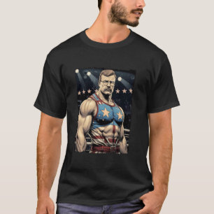 USA 4th Of July Teddy Roosevelt Swole Muscles Funn T-Shirt