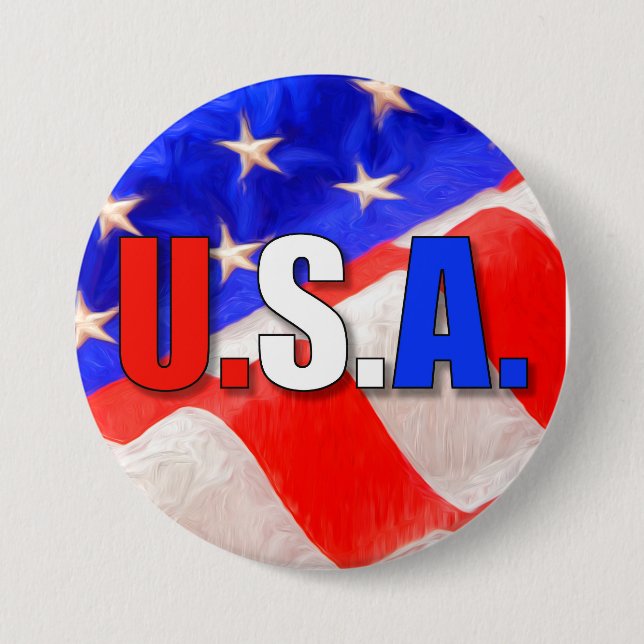 USA 7.5 CM ROUND BADGE (Front)