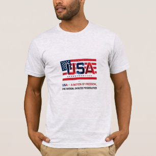 USA – A Nation of Freedom Premium Patriotic T-Shirt