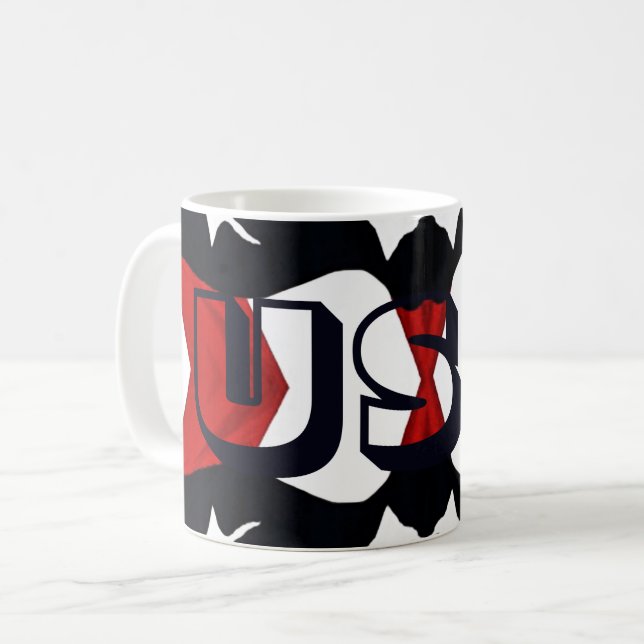 USA Abstract Coffee Mug (Front Left)