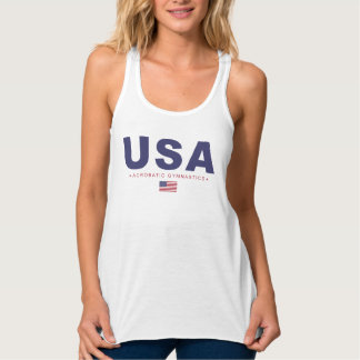 USA Acrobatic Gymnastics Flowy Racerback Tank Top