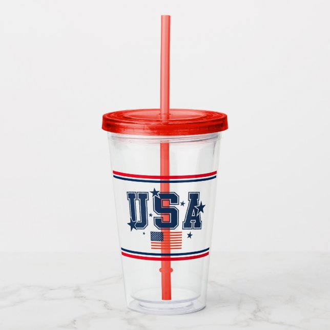 USA Acrylic Tumbler (Front)