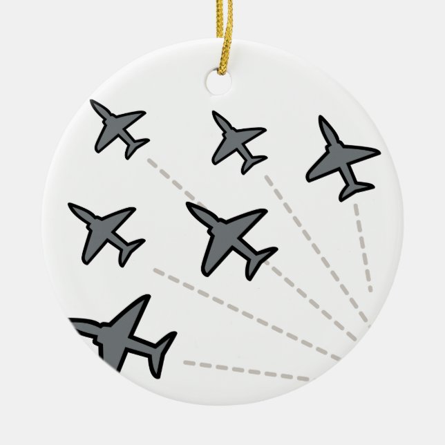 USA  Air Force Ceramic Tree Decoration (Front)