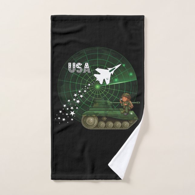 USA Air Force, Radar, Jet, Army,Tank, Soldier Bath Towel Set (Hand Towel)