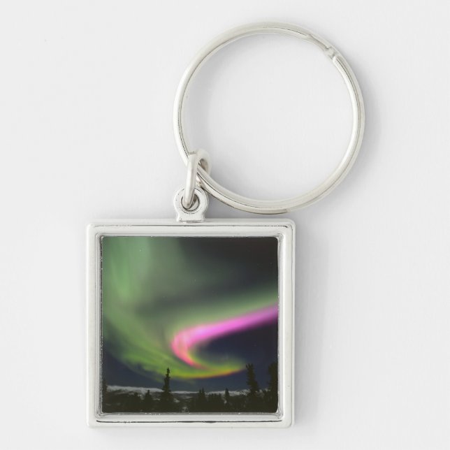 USA, Alaska, Chena Hot Springs. Aurora 2 Key Ring (Front)
