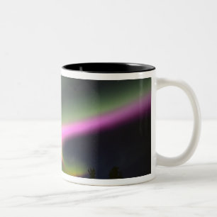 USA, Alaska, Chena Hot Springs. Aurora 2 Two-Tone Coffee Mug