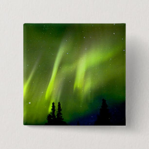 USA, Alaska, Chena Hot Springs. Aurora 3 15 Cm Square Badge