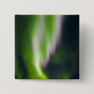 USA, Alaska, Chena Hot Springs. Aurora Borealis 15 Cm Square Badge