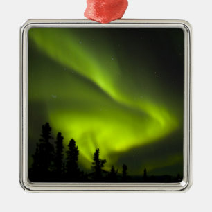 USA, Alaska, Chena Hot Springs. Aurora Borealis 2 Metal Tree Decoration