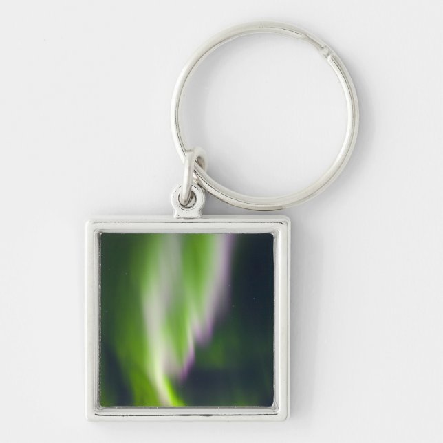USA, Alaska, Chena Hot Springs. Aurora Borealis Key Ring (Front)