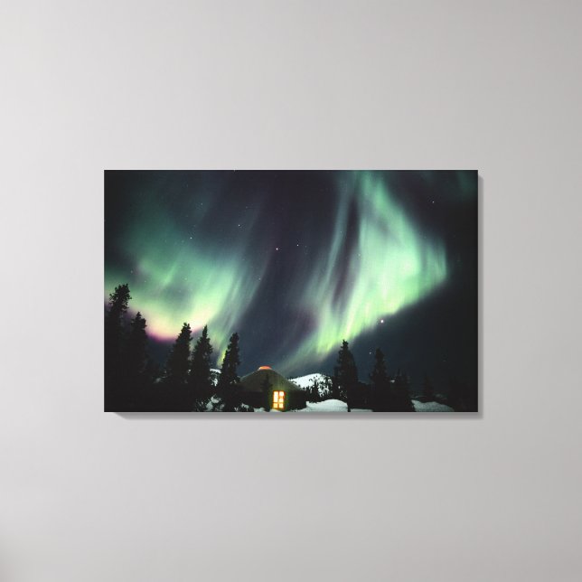 USA, Alaska, Chena Hot Springs. Aurora Canvas Print (Front)