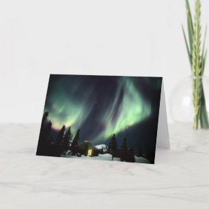 USA, Alaska, Chena Hot Springs. Aurora Card