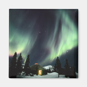 USA, Alaska, Chena Hot Springs. Aurora Magnet