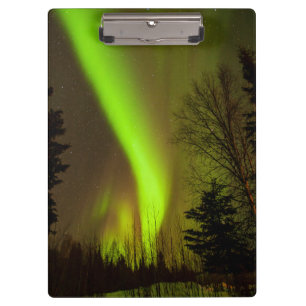 USA, Alaska, Chena Hot Springs. View Of Aurora Clipboard