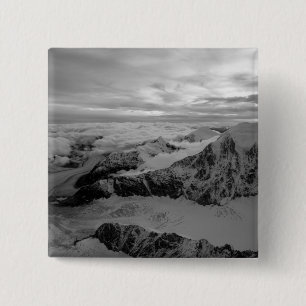 USA, Alaska, Denali National Park, Aerial view 2 15 Cm Square Badge