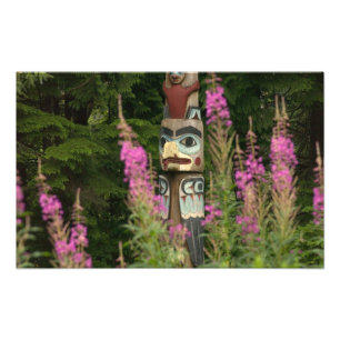 USA, Alaska, Ketchikan, Totem Bight State Photo Print
