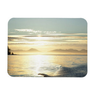 USA, Alaska, Southeast near Ketchikan, sunset. Magnet