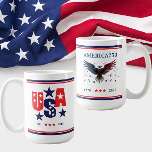USA AMERICA250 Independence Day 1776 - 2026 Coffee Mug