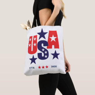 USA AMERICA250 Independence Day 1776 - 2026 Tote Bag