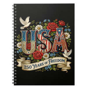 USA America 1776-2026 250 Years Freedom Notebook