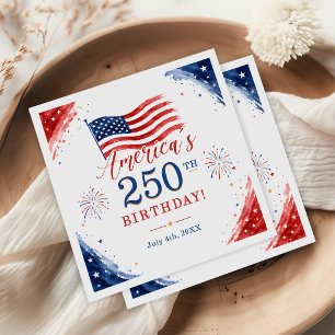 USA America 250th Anniversary July 4th Party Napkin