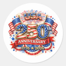 USA America 250th Anniversary Patriotic Watercolor