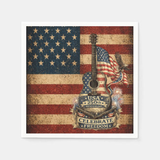 USA America 250th Anniversary Vintage Patriotic Napkin