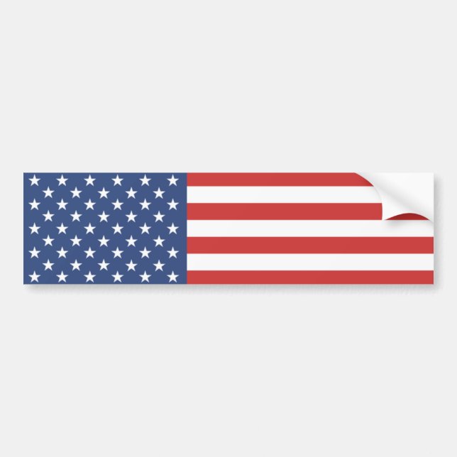 USA America Flag Bumper Sticker (Front)