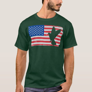 USA America Flag Pigeon Animals Dovecote Race T-Shirt