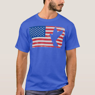 USA America Flag Pigeon Animals Dovecote Race T-Shirt