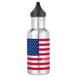 USA America National Flag Patriotic Stars Stripes 532 Ml Water Bottle