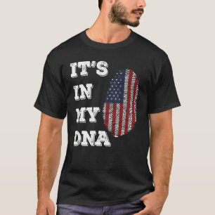 Usa America Proud American Flag State Flag Dna Fla T-Shirt