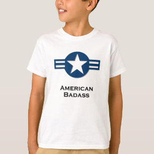 USA American Badass blue T-Shirt