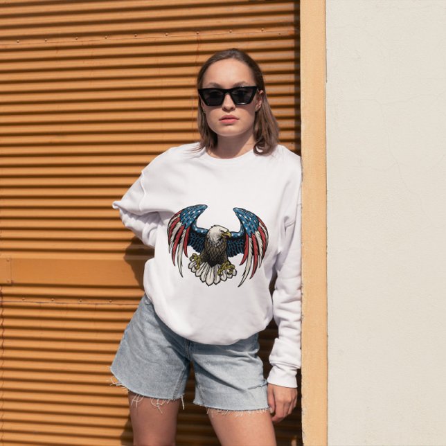USA American Bald Eagle; Red White and Blue T-Shirt (Creator Uploaded)