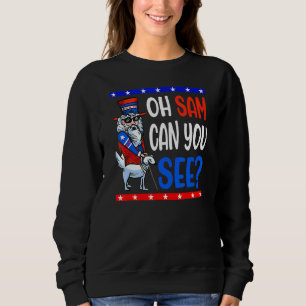 Usa American Blind Uncle Sam 4th Of July Men Wom Sweatshirt
