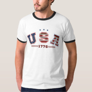USA American Flag 1776  4th Of July Veterans Day T-Shirt