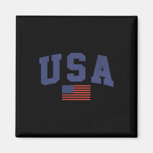 Usa American Flag 4th Of July Americana Bold Blue  Magnet