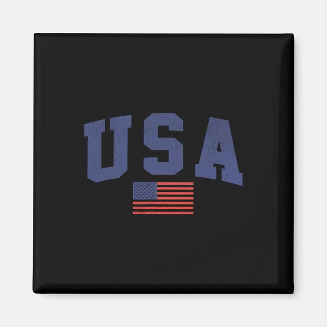 Usa American Flag 4th Of July Americana Bold Blue  Magnet (Front)