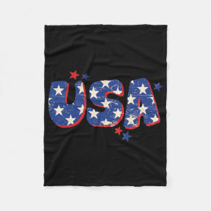 Usa American Flag 4th Of July Men Women Kid Boy Gi Fleece Blanket