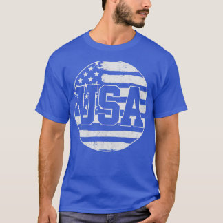 USA American Flag 4th of July Vintage T-Shirt