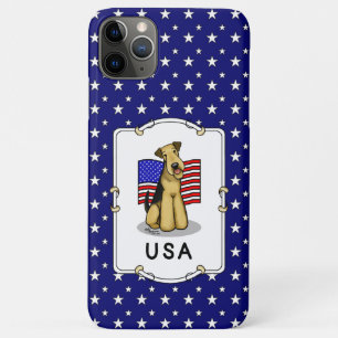 USA American Flag Airedale Terrier Dog - Cute Case-Mate iPhone Case